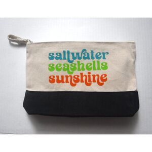 Canvas Make-up / Toiletry Bag Beach Theme